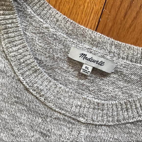 Madewell Knot-Front Sweater Tee in Marled Slate XL - Picture 7 of 9